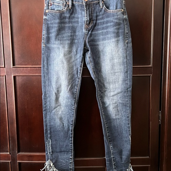 Dear John Gisele High Rise Jean with Frayed Hem - Color Dark Wash Size 26 - Picture 9 of 10